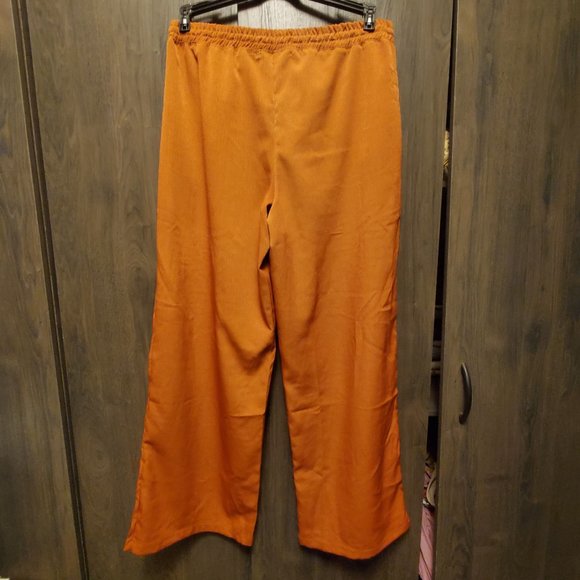 Wide Leg Drawstring Pants Burnt Orange Rust French Laundry - Picture 5 of 5